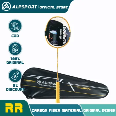Raket Bulutangkis ALPSPORT RR 4U G5 Serat Karbon Super Ringan & Awet + Tas Bonus