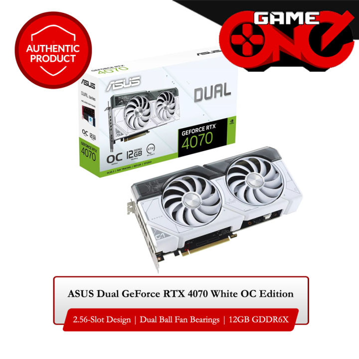 ASUS Dual GeForce RTX™ 4070 White OC Edition 12GB GDDR6X Graphics