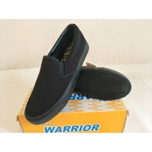 Kasut Sarung Hitam Sekolah WARRIOR 739 Slip On Black School Shoes WARRIOR