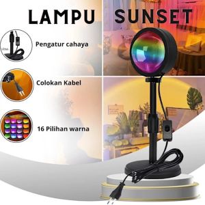 Lampu Sunset Cat Led Lampu Sunset Efek Matahari LED Lampu Fill Proyektor Sorot Sunset Aesthetic Lamp Matahari Terbenam