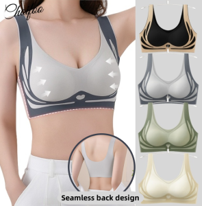 ChoiFoo เสื้อชั้นในสตรีแบบบางสำหรับฤดูร้อนบราชุดชั้นในไร้ตะเข็บบราดันทรงบรายกป้องกันการหย่อนคล้อยสปอร์ตบราความยืดหยุ่นสูงสไตล์เกาหลีเนื้อนุ่มใส่สบายเย็นเสื้อชั้นในระบายอากาศ