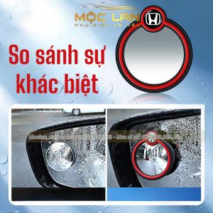 ( THẾ HỆ MỚI ) Bộ 2 gương xóa điểm mù xoay 360 siêu mỏng cho ô tô - Viền đỏ logo VIP Cao Cấp