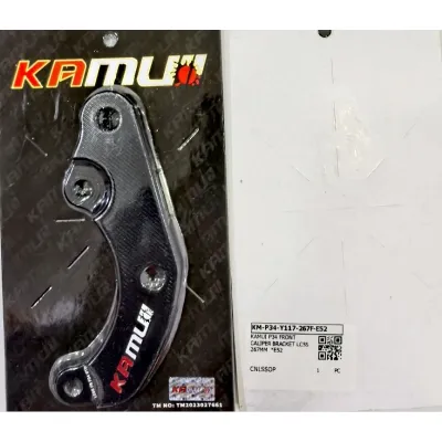 MAHAL TAPI KUALITI MANTAP -YAMAHA LC135 5S P34 P2 (34MM) 267MM ALLOY FRONT BRAKE CALIPER BRACKET (BLACK)- BY KAMUI