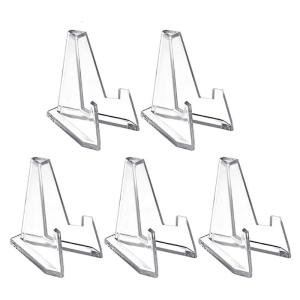 5Pcs Acrylic Đứng màn hình nhỏ Giá đỡ giá Chủ Rack Kệ Cho Sưu Tập Tiền Xu Viên Nang Thách Thức Huy Chương
