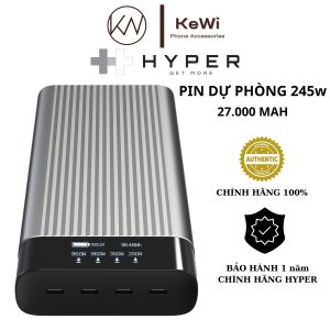 Pin Sạc Dự Phòng HYPERJUICE 245W 27000 MAH 4 Cổng USB Type C - Hàng Chính Hãng
