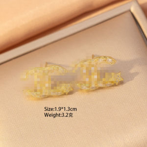 Fashion necklace pendant - Luxury and exclusive small-scale collar chain accessory 【铜镶锆】热卖新款满钻小香项链女耳钉轻奢气质钛钢时尚百搭饰品