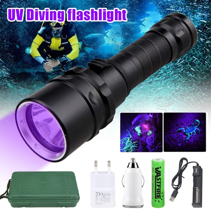 395Nm UV Diving Flashlight D2 Dive Purple Light UV Scuba Purple Light