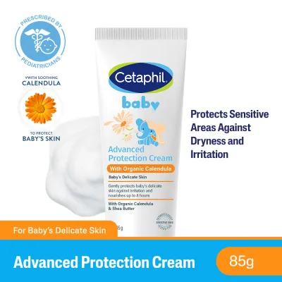 Cetaphil Baby Advanced Protection Cream 85g with Organic Calendula & Sunflower Seed Oil for Newborn | Hypoallergenic & Fragrance-Free | Reduces Dryness Irritation & Chafing | Multi-Purpose Cream for Sensitive Skin