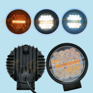 Lampu Sorot LED 4 Inci 12V/24V Universal 2 Warna 4x4 (Bulat & Petak) Lampu Kerja Sportlight SUV Treler Forklift Bot