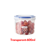 HOMEKING | Round Airtight Food Storage Container Stackable Sealed Kitchen and Pantry Organizer Transparent Box Air Tight Seal Round Plastic Fresh Pot Container Kitchen Food Storage Box Bottle Sealpot Bekas Kedap Simpanan Makanan