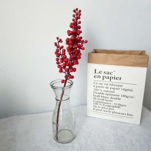 YRUQYS Red Bean Branch Red Berries Home Decor Party New Year Festive Artificial Flower Fake Flower Berry Christmas Decoration