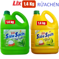 [HỎA TỐC 2h] Nước rửa chén Lix 1.4kg rửa chén Lix 1.4kg HƯƠNG CHANH. 