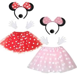 Girl Women Mouse Costume Mouse Tutu Skirt Headband with Mouse Ears Gloves Nose Bow Tie Bow Carnival Costume Women Carnival Theme2026