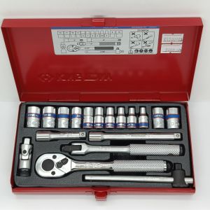 Kingtony [2519MR04] บ็อกชุด 1/4 (2หุน) 18 ตัวชุด แบบมิล