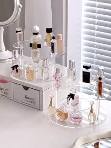 Acrylic Perfume Display Rack Model Storage Organizer Anime Figure Display Shelf Dessert Stand Pop Mart Doll Showcase