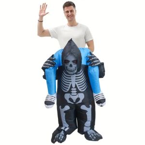 Halloween Cosplay Funny Snail Spider Octopus Inflatable Costume Cycling Skeleton Ghost Inflatable Costume
