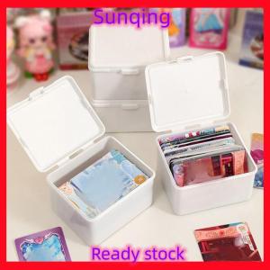 SQ Stationery [Flash Sale] กล่องเก็บของจิปาถะแบบวางซ้อนกันได้พร้อมฝาปิดกันฝุ่นกล่องเก็บเครื่องเขียนที่วางจัดระเบียบในบ้าน