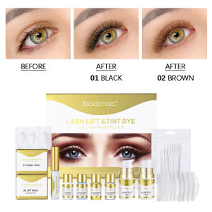 ibcccndc 2 Colors/set Lash Lift Kit And Eyelash Eyebrow Dye Tint  (Including Black + Brown)