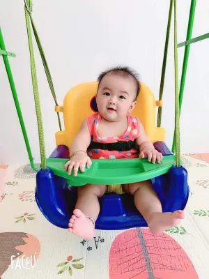 Ghế Xích Đu 𝐣𝐮𝐦𝐩𝐞𝐫 𝐤𝐢𝐝𝐬-Ghế Xích Đu Đa Năng Thiết Kế bàn Ăn Dặm Tiện Lợi