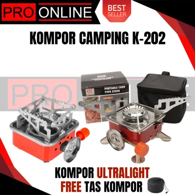Alat masak camping Paket Hemat Cooking Set DS200 & Stove Portable K202 Camping Outdor