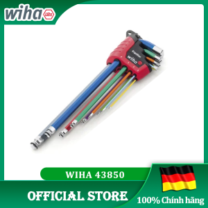 Bộ lục giác đầu bi có màu 9 món Wiha 43850 [chính hãng]