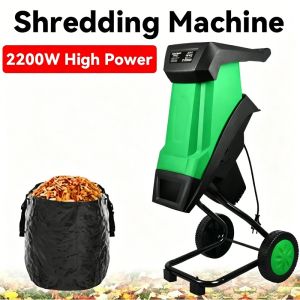 MonKey 2400W High Power Electric Branch Shredder 50L Tree Leaf Wood Branch Crusher Electric Pulverizer