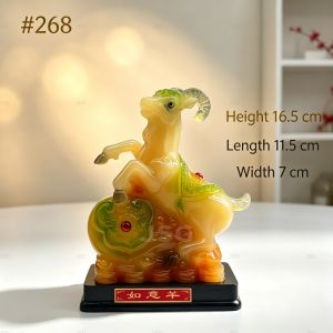 Goat Year Resin Ornament Wealth Fortune Lucky Statue Home Tabletop Decor Housewarming New Year Gift
