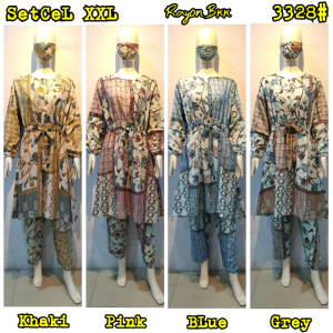 Set Celana Rayon LD 110 CM Ethnic Free Masker Fit Size L to XXL 3328