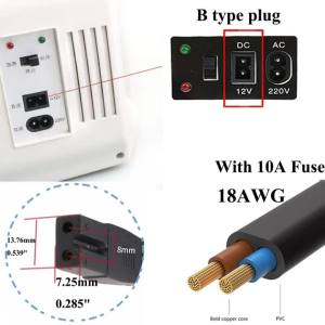 daier Plug 12V 5A DC Power Cable Cord fr Car CoolerFridge Mobicool NFA