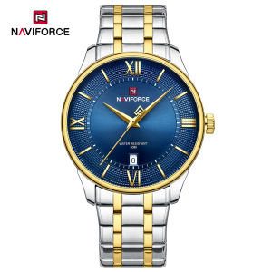 Naviforce Chính Hãng Nam Đồng Hồ Thạch Anh hàng ngày thường lịch quay số đơn giản 30m không thấm nước Dây đeo bằng thép không gỉ nam giới thường Quà Tặng đồng hồ nf9272s