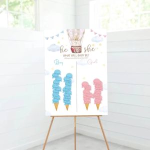 Kirilgu Gender Reveal Game for Baby Shower with Rabbit Poster 36pcs Girl or Boy Voting Stickers Gender Reveal Use Party Supplies 2Z6B7