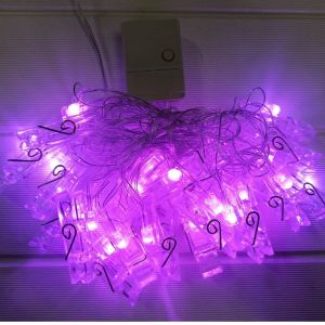 GTB -  E014 - 35 meter Klip Akrilik - Jepit Foto Transparan - Acrylic Photo Clip untuk Lampu Tumblr Light Lamp E014