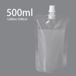 100pcs Stand up Liquid Spout PouchReusable Clear Drink Juice Pouchesfor Travel Camping
