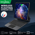 GOOJODOQ 5th Gen 2024 iPad Magic Keyboard with Case No need to Charge For iPad Air 4 5/Pro 11 Pro 12.9 10th Gen Wireless Charging Floating Bluetooth Keyboard with Touchpad. 