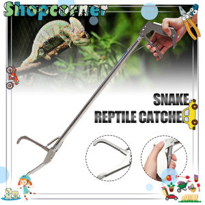 120cm Snake Tongs Tongkat Penangkap Ular Alat Perak Stainless Alat Penjepit Ular Snake Clamp