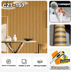 Easy DIY PVC Wood Wallpaper Waterproof Anti-mildew Fast Installation Support COD Wall Sticker