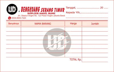 (Min. 4 Buku) Nota Custom 1 Ply 1/4 Termurah Bisa Nama Toko Untuk Olshop & Laundry Y&H Yudha Grafika