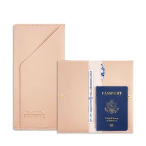 OOC Travel Accessories PU Leather Passport Cover Travel Wallet Card Case Ticket Holder Portable Passport Holder Passport Clip Women