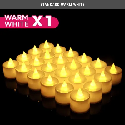 《 𝗦𝗠𝗢𝗞𝗘𝗟𝗘𝗦𝗦 》Lampu Hiasan Raya LED Candle Flameless Decoration Battery Lights Colorful Tealight Diwali Ramadan Lilin 蜡烛灯