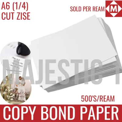 Bond Paper Cut Size A5 / A6 Sold per rm (70gsm)