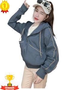 Áo Khoác Nữ PGF Viền 2 Sọc [ 2 TÚI NGOÀI 4 TÚI TRONG  TAY XỎ NGÓN NÓN TO 2 LỚP ] Vải Thun Gân Co Giãn 2 Chiều Thoáng mát