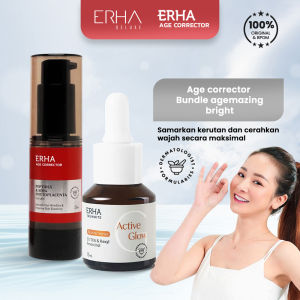 ERHA Age Corrector Serum + Truwhite Active Glow Booster - Serum Anti Aging Pencerah Glowing Wajah Peptide Complex dan Tranexamic Acid