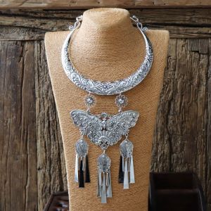 Phong cách dân tộc cổ áo thủ công phụ kiện đầu Miao dân tộc phụ kiện biểu diễn lễ hội cổ áo cổ điển retro phụ kiện đa năng Hanfu cho phụ nữ