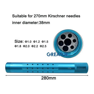 GREATLH Aluminium Alloy Kirschner Wire Drill Bits Sterilization Tube Disinfection Orthopedics Surgical Instruments pet