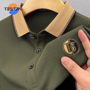 Mens polo shirt summer lapel business high-end large size short-sleeved t-shirt Korean version of the trend of high-quality handsome mens clothing