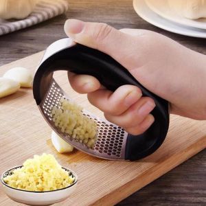 Manual Stainless Steel Garlic Presser Curved Grinding Slicer Chopper Stainless Steel