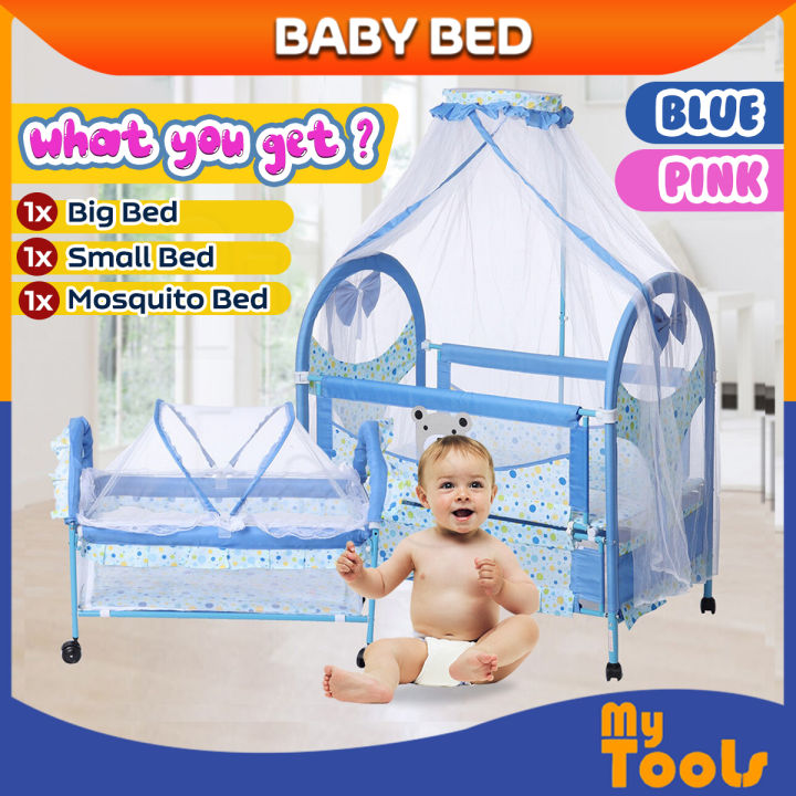 Small baby cheap bed with net