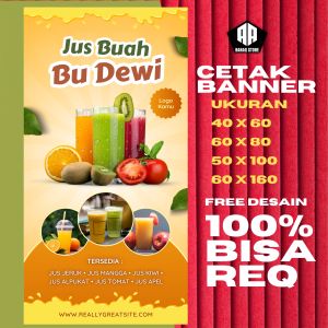 Spanduk Banner Jus Buah Segar Costom Desain