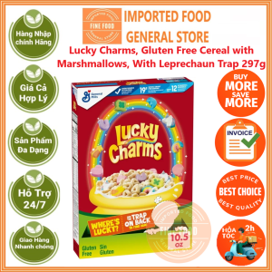 Ngũ cốc Lucky Charms Gluten Free Cereal with Marshmallows With Leprechaun Trap 297g