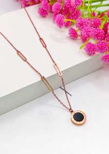 KALUNG TITANIUM LIONTIN ANGKA RMWI 2 SISI HITAM PUTIH ANTI LUNTUR & ANTI KARAT (COD)